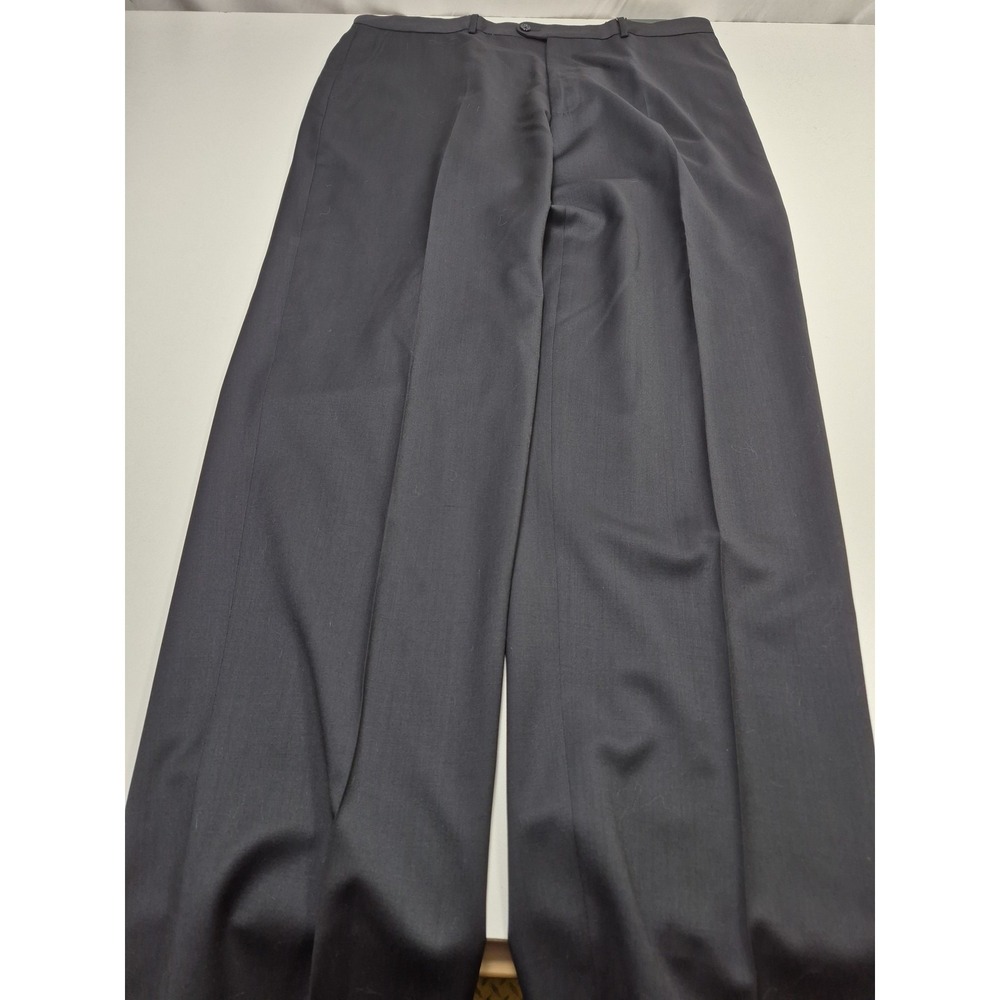 Zanieri Dress Pants Mens 42x36 Navy Wool Flat Front Straight Unhemmed NWT